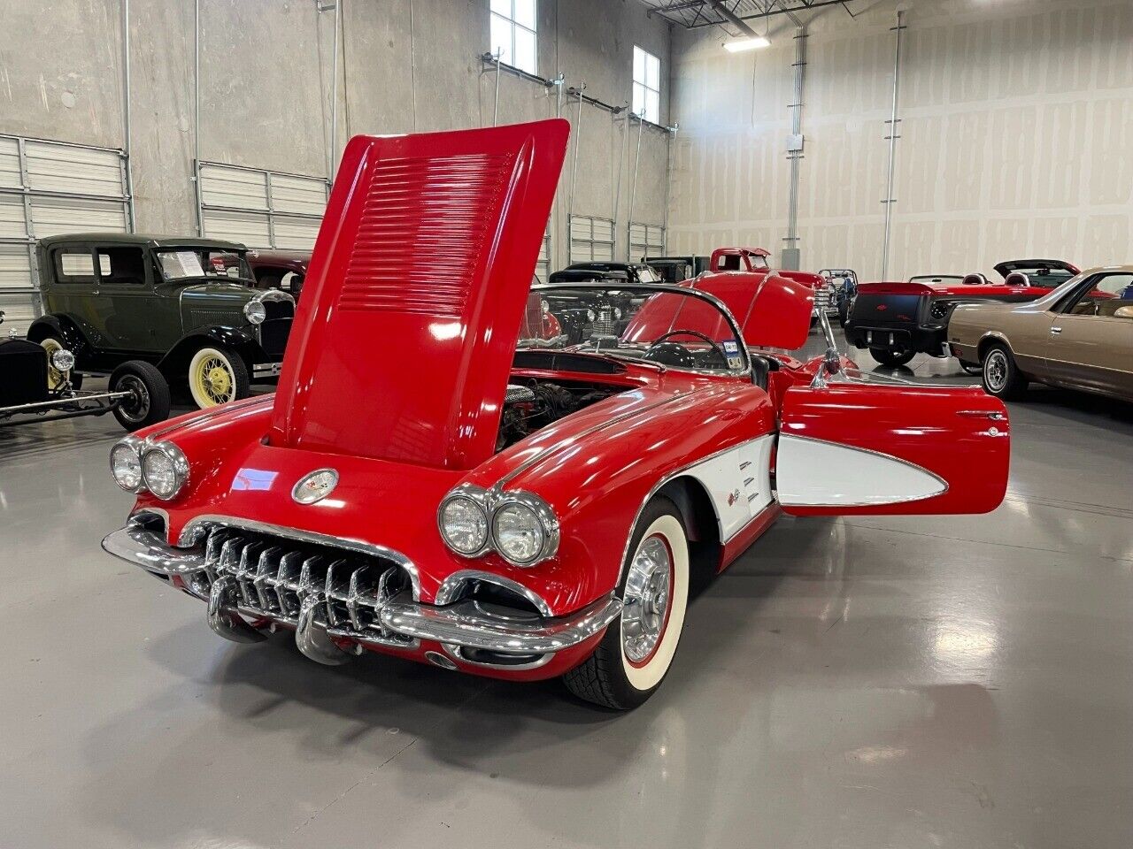 Chevrolet-Corvette-Cabriolet-1958-Red-Black-37889-8