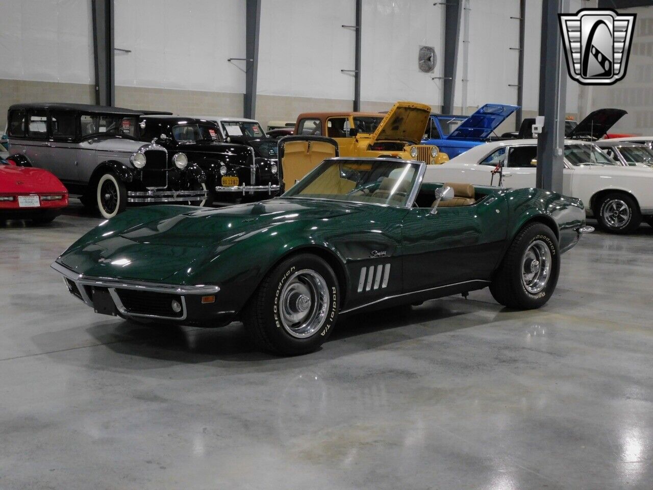 Chevrolet-Corvette-Cabriolet-1969-Green-Tan-56-2