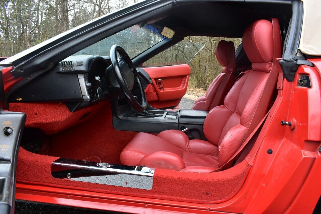 Chevrolet-Corvette-Cabriolet-1990-Red-Red-128031-11