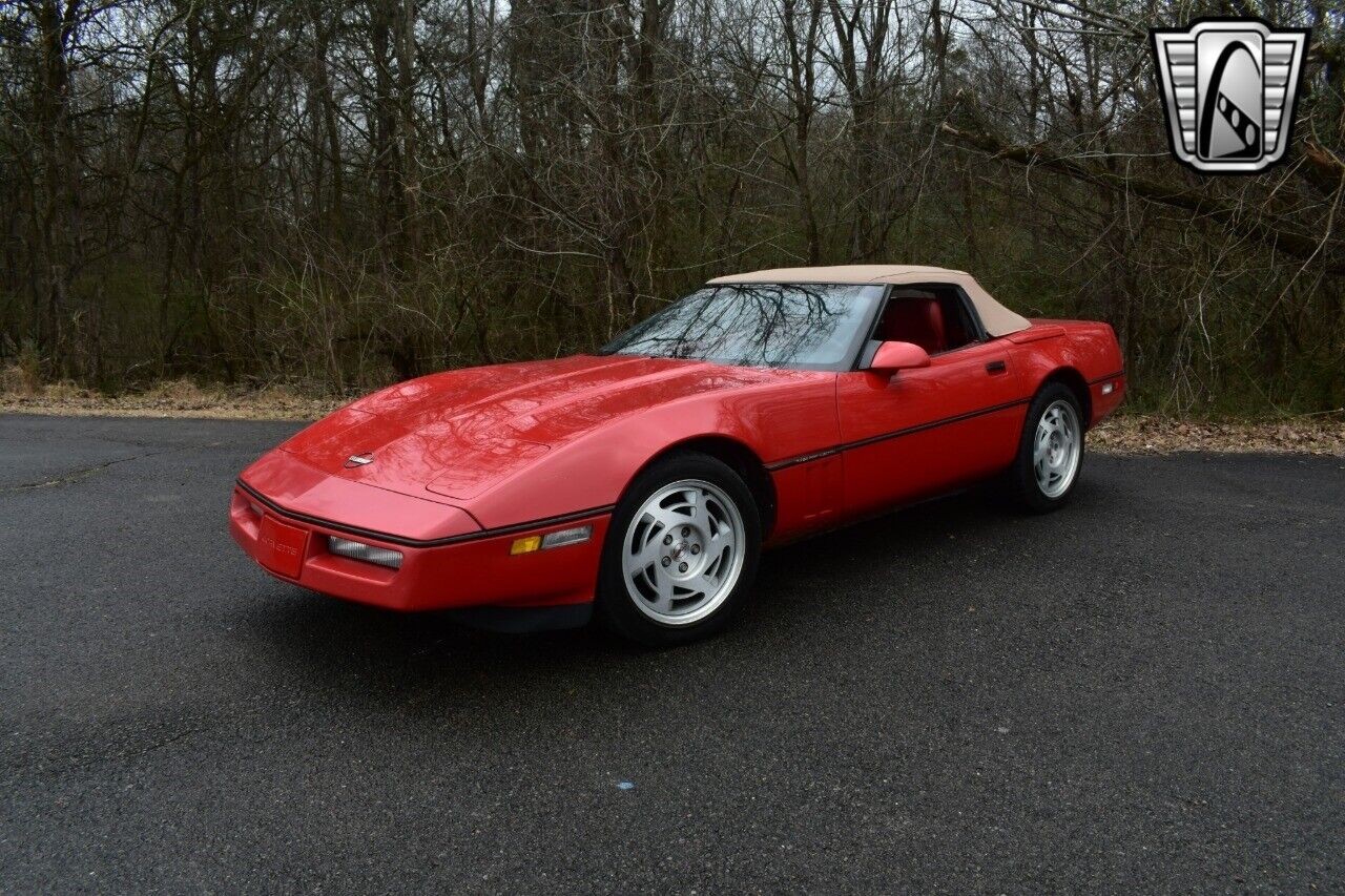 Chevrolet-Corvette-Cabriolet-1990-Red-Red-128031-2