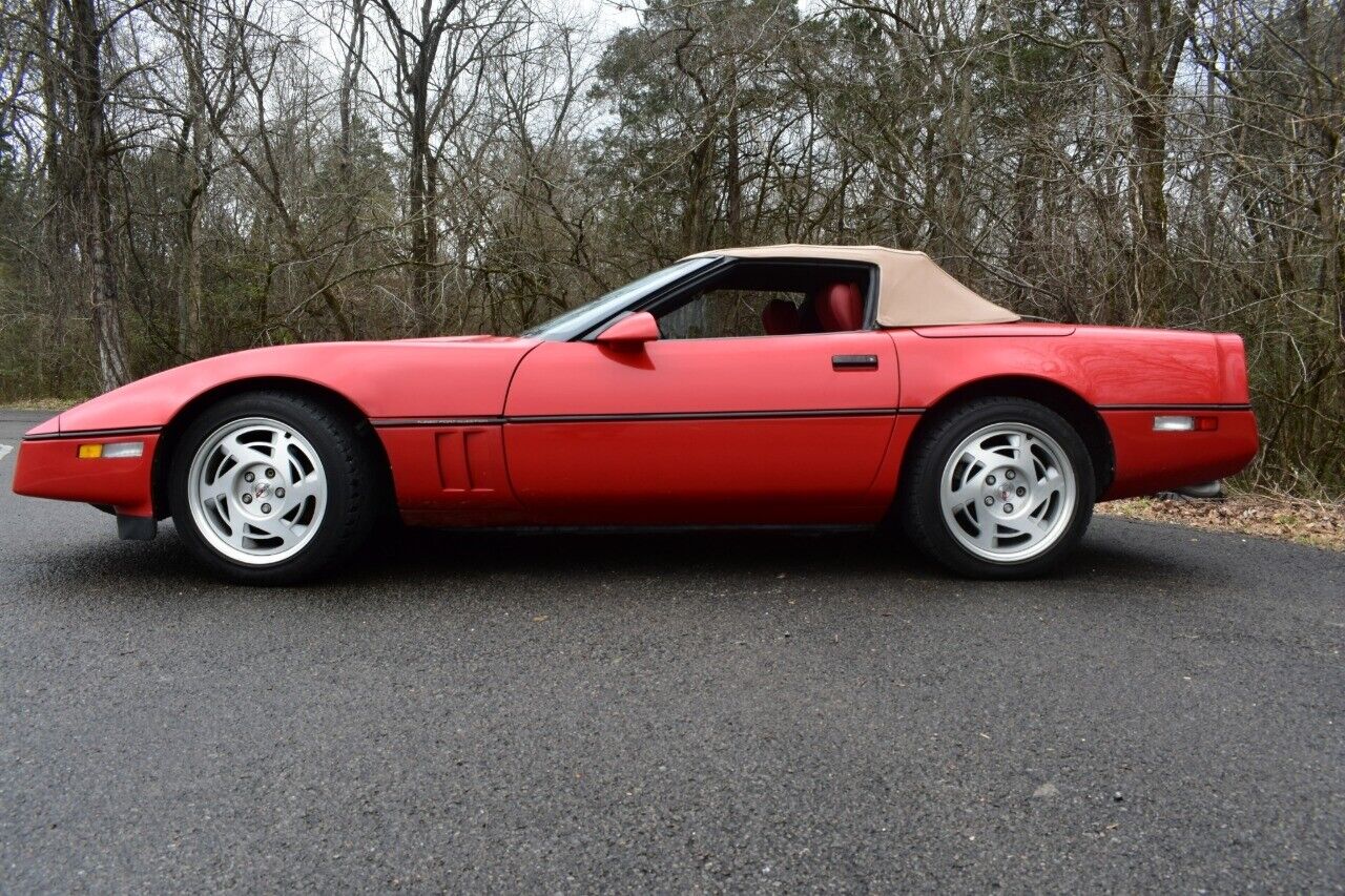 Chevrolet-Corvette-Cabriolet-1990-Red-Red-128031-5