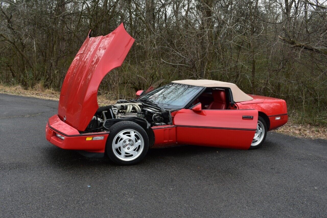 Chevrolet-Corvette-Cabriolet-1990-Red-Red-128031-6