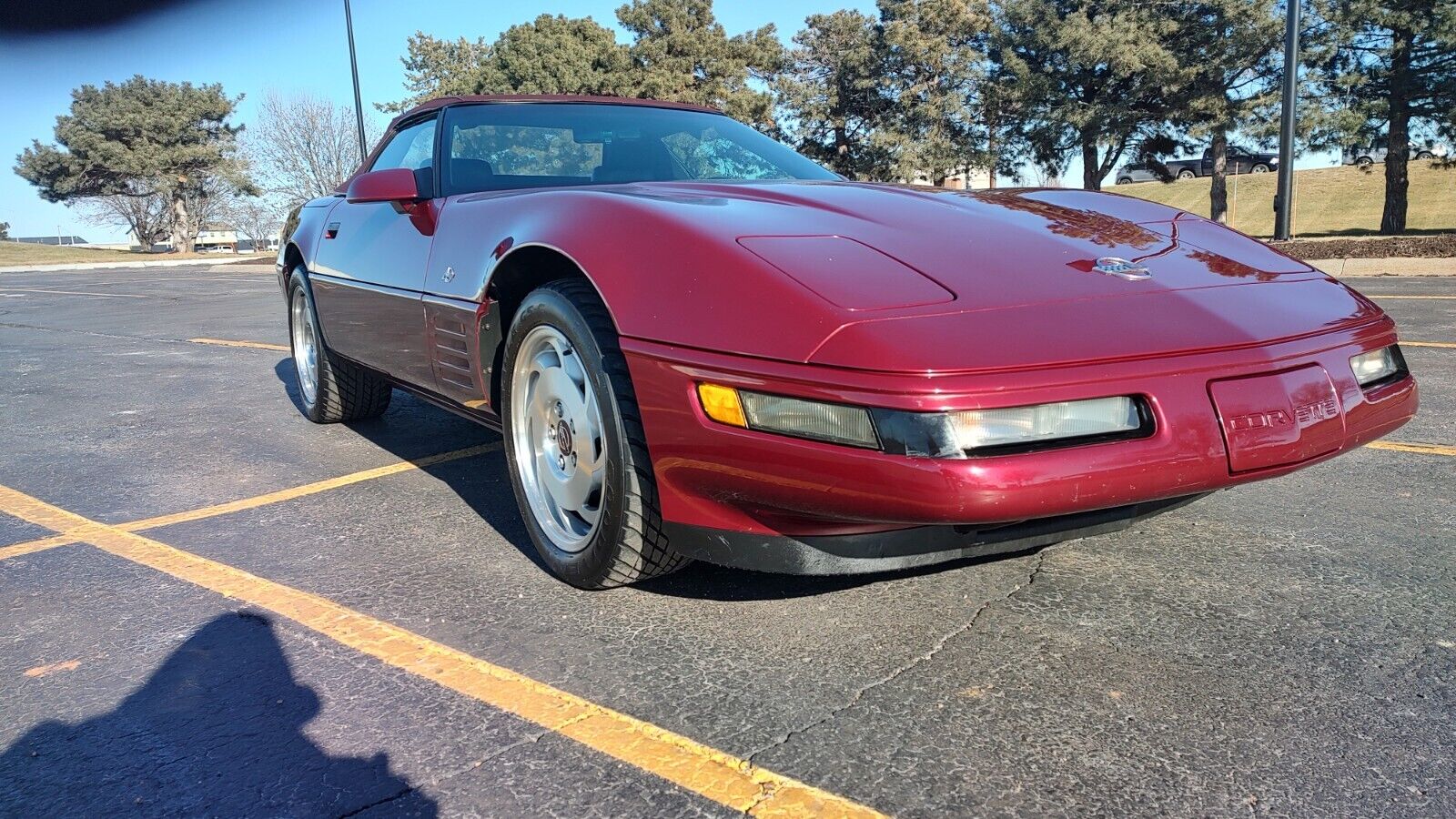 Chevrolet-Corvette-Cabriolet-1993-Burgundy-Burgundy-106994-2