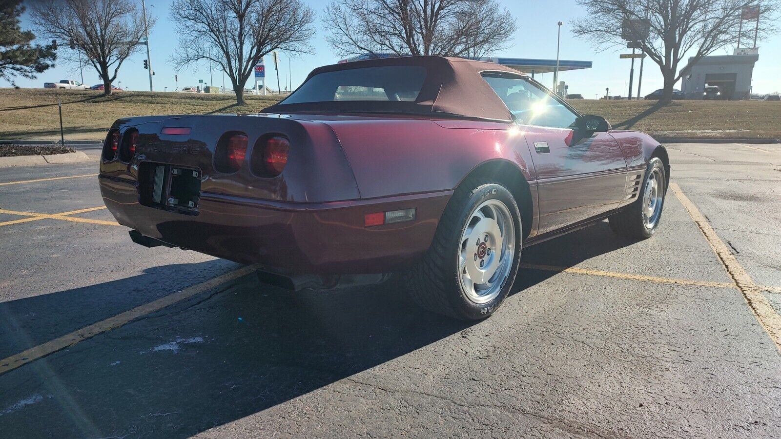 Chevrolet-Corvette-Cabriolet-1993-Burgundy-Burgundy-106994-4