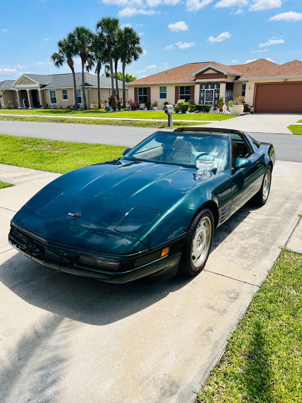 Chevrolet-Corvette-Coupe-1992-Green-Tan-140013-4