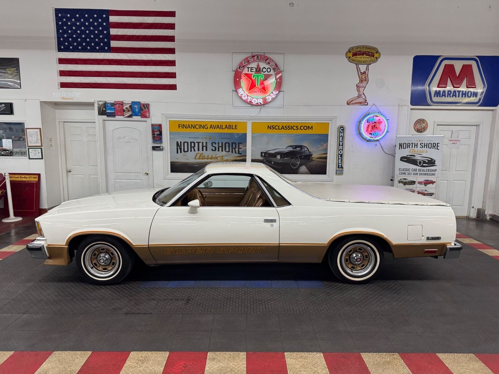 Chevrolet-El-Camino-1978-White-Tan-90167-3