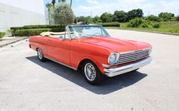 Chevrolet-Nova-Cabriolet-1963-Red-Beige-99868-9