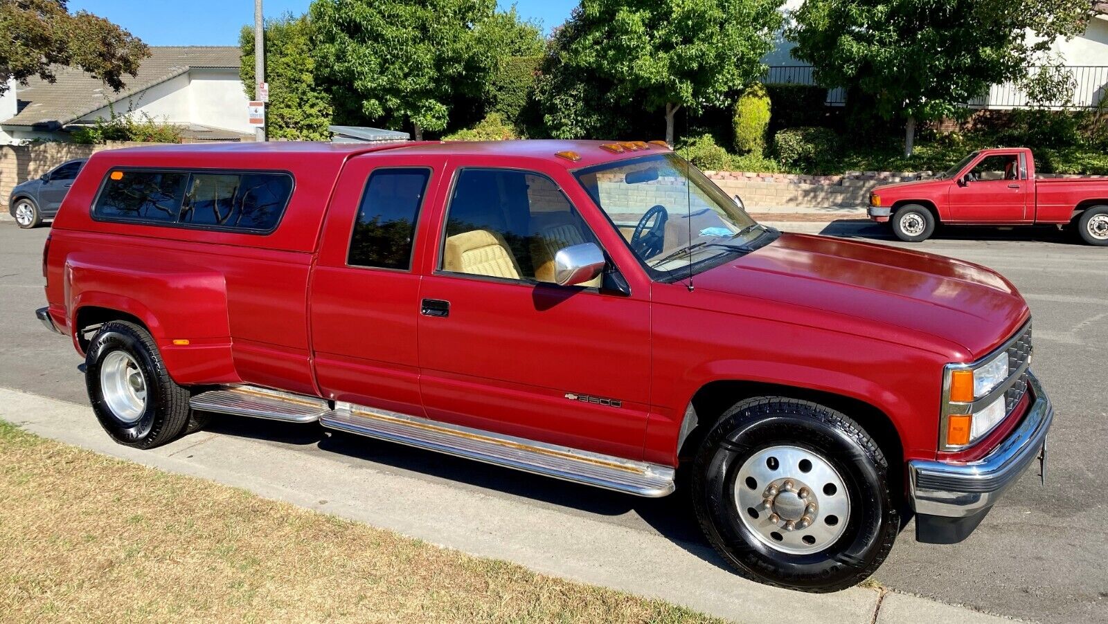 Chevrolet-Silverado-3500-1990-Crimson-red-Tan-96818-4