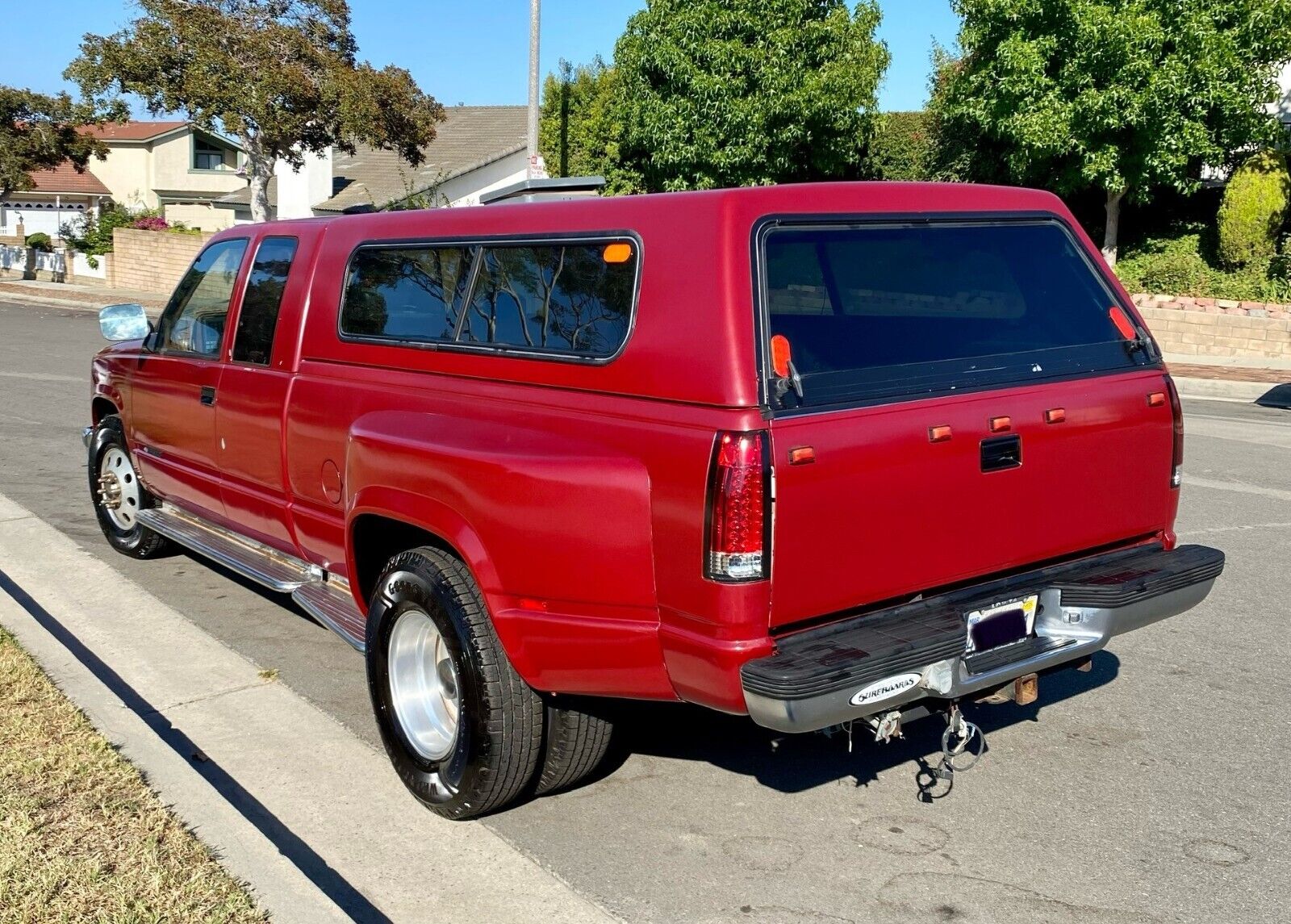 Chevrolet-Silverado-3500-1990-Crimson-red-Tan-96818-7