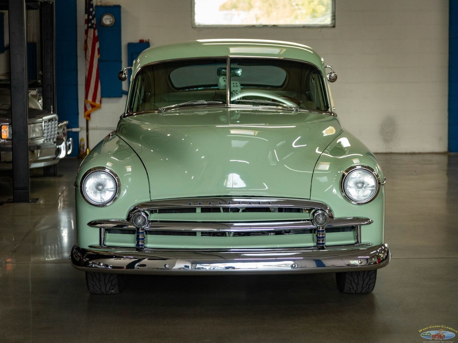 Chevrolet-Special-Fleetline-Berline-1950-Green-Tan-3438-12