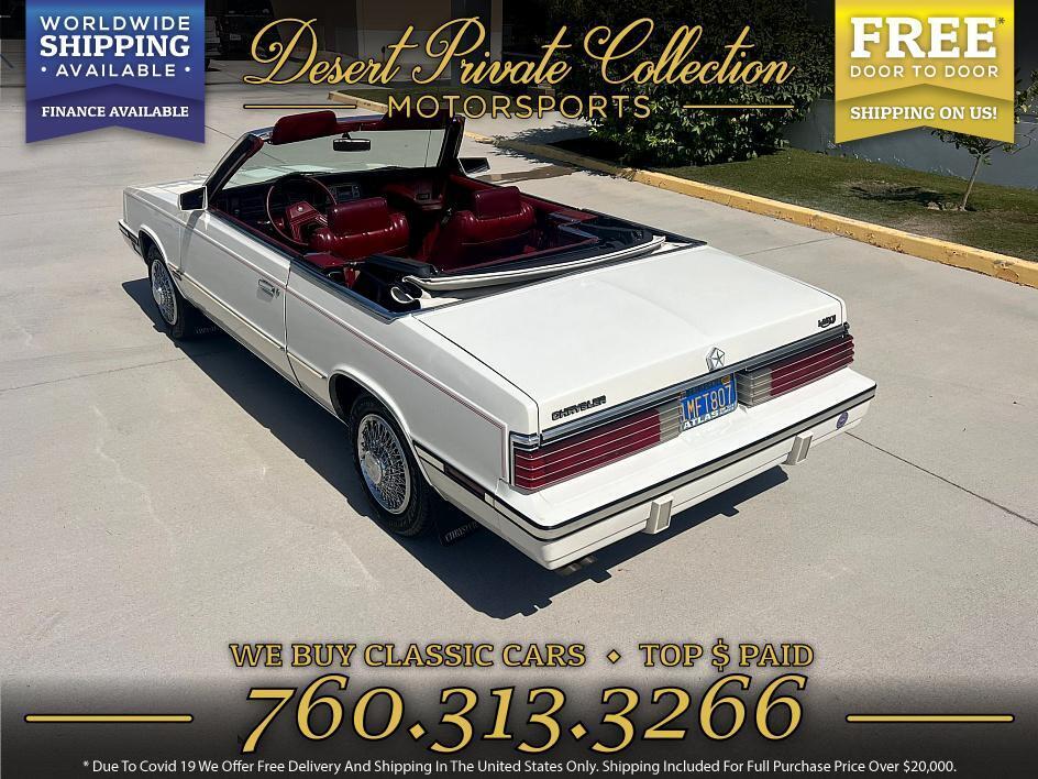 Chrysler-Le-Baron-Le-73k-Miles-Cabriolet-1985-White-Tan-117732-2