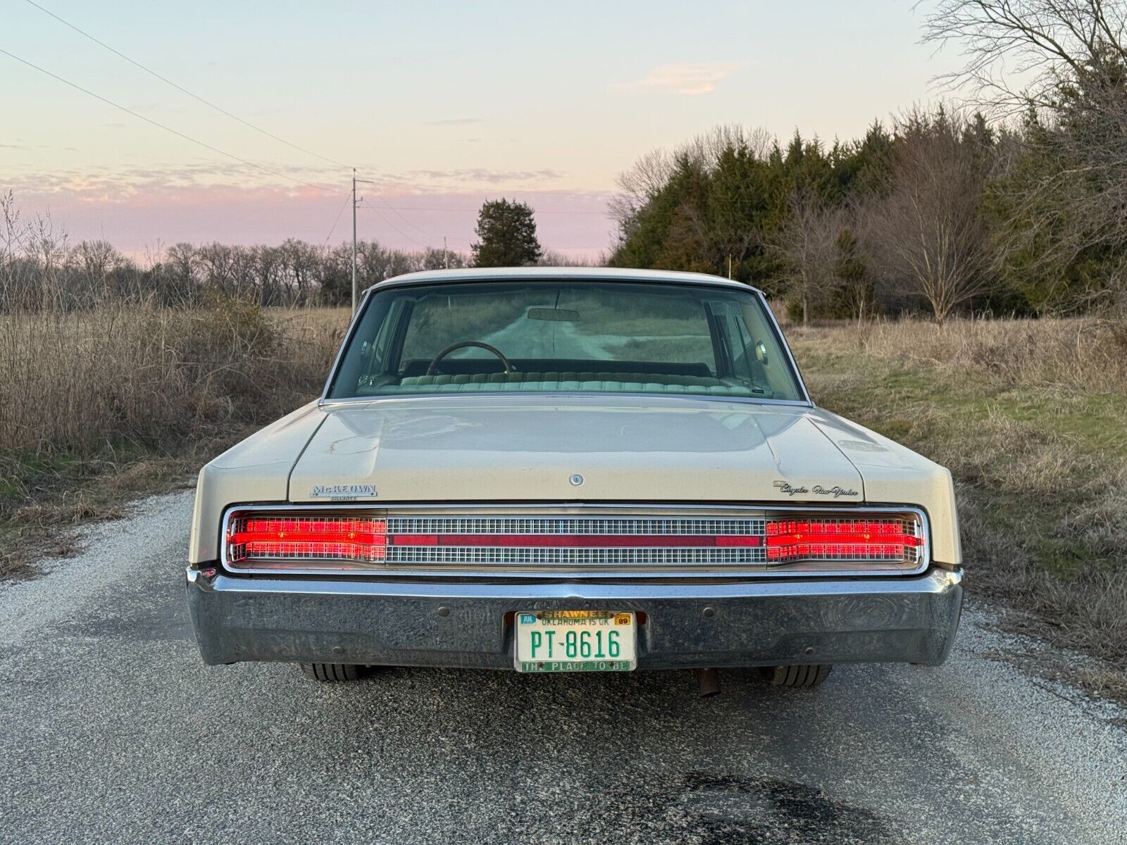 Chrysler-New-Yorker-Berline-1968-Cream-Green-225308-4