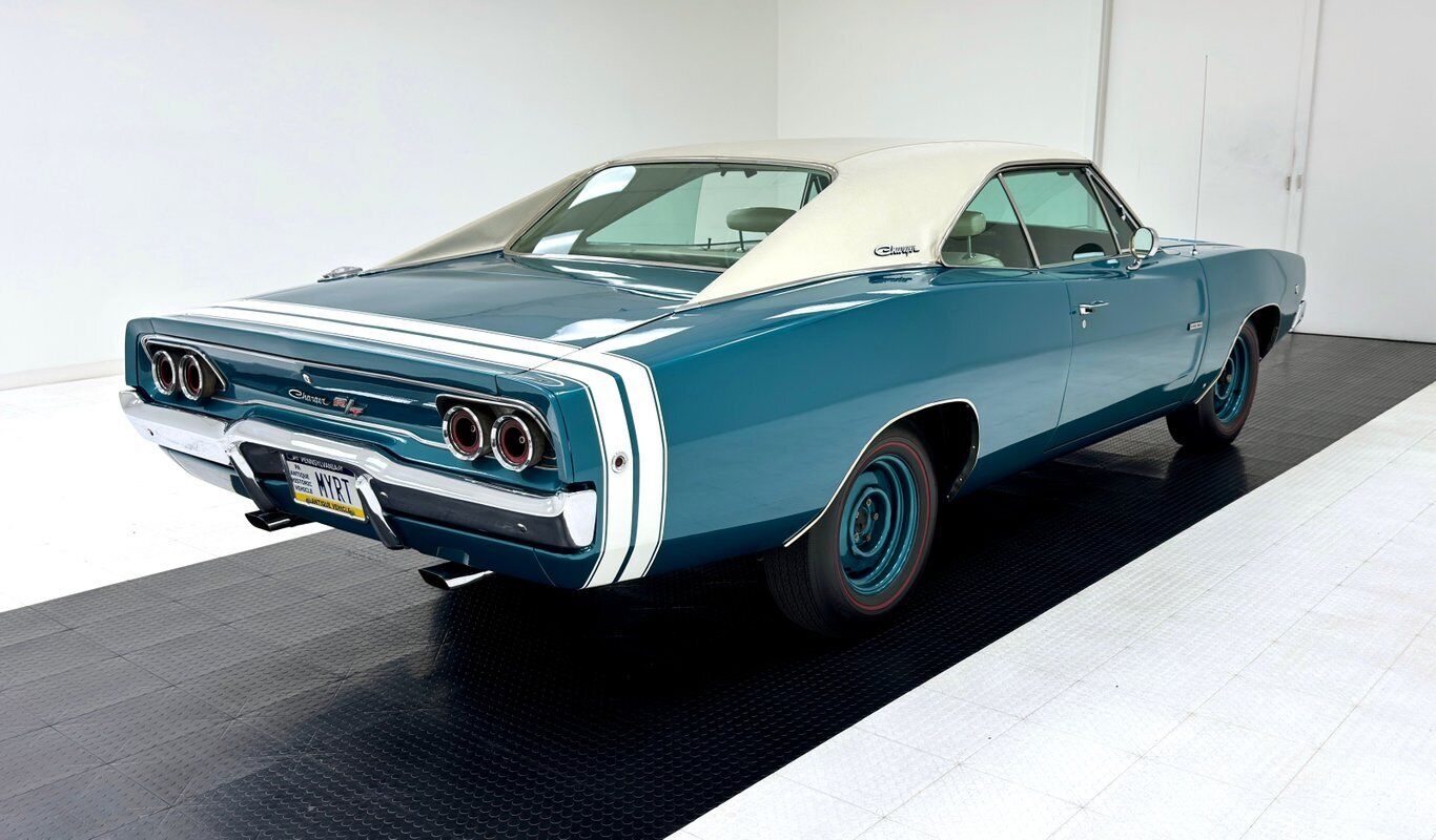 Dodge-Charger-1968-Medium-Dark-Turquoise-Metallic-White-0-4