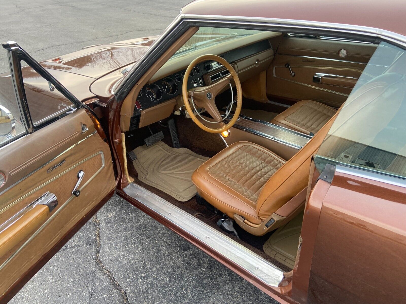 Dodge-Charger-1970-Burnt-Orange-Metallic-Tan-99999-24