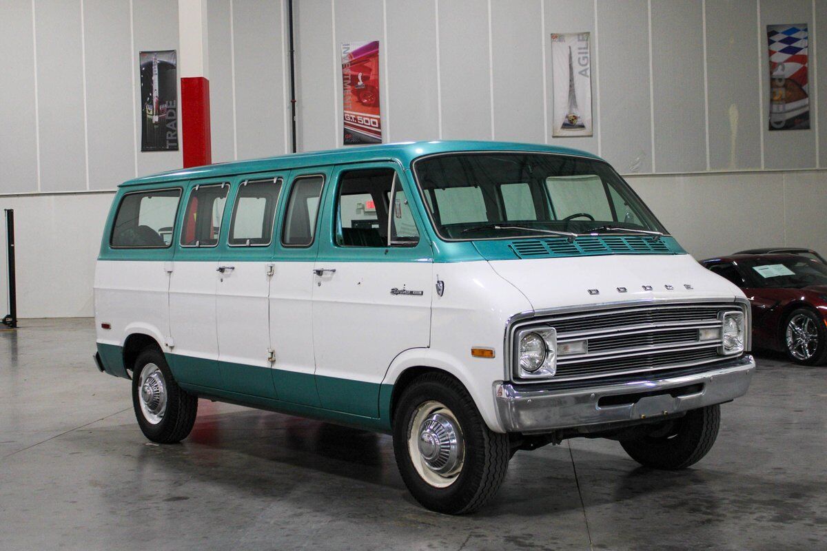 Dodge-D-300-Van-1976-Teal-Green-115527-7