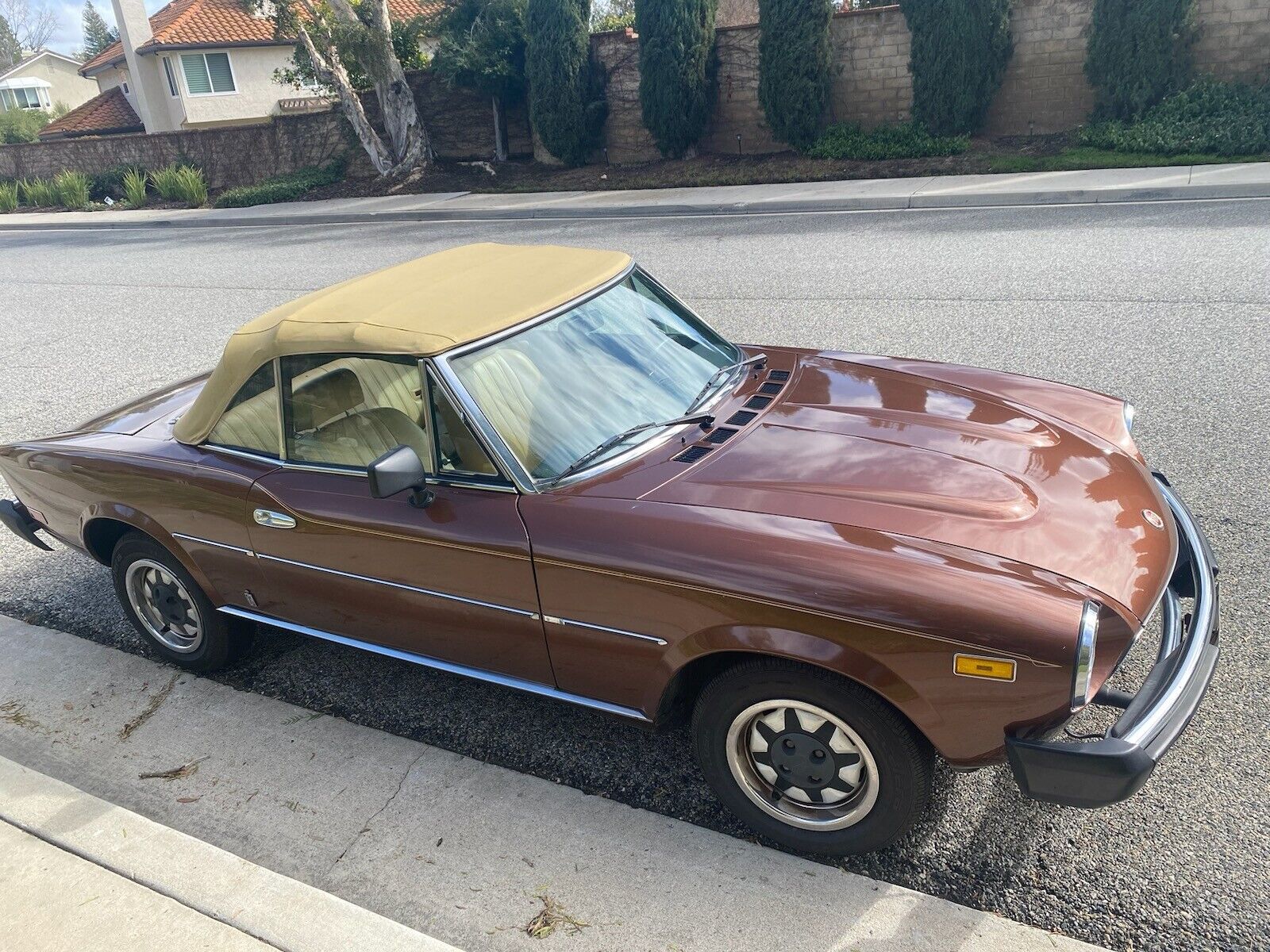 Fiat-124-Spider-Cabriolet-1981-Metallic-Brown-Tan-97689-10