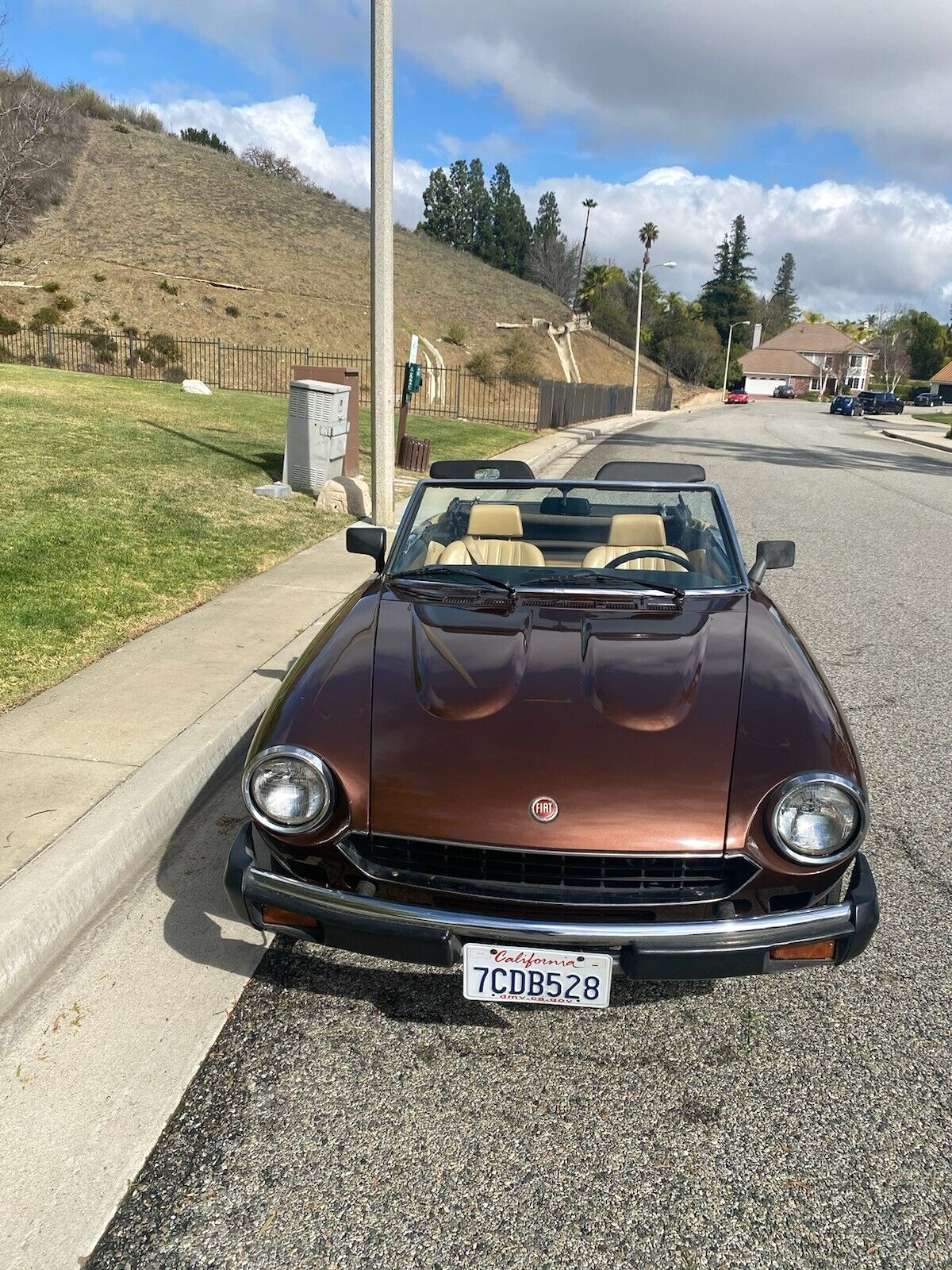 Fiat-124-Spider-Cabriolet-1981-Metallic-Brown-Tan-97689-6