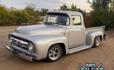 Ford-F-100-Pickup-1956-Silver-Burgundy-2897-1