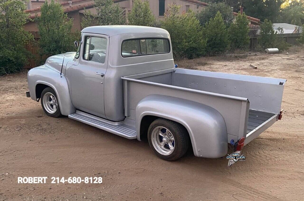 Ford-F-100-Pickup-1956-Silver-Burgundy-2897-10