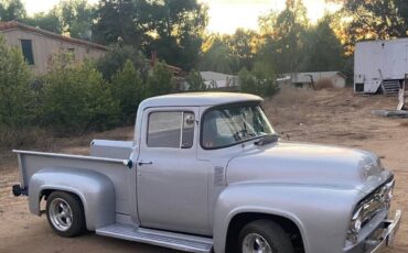 Ford-F-100-Pickup-1956-Silver-Burgundy-2897-9