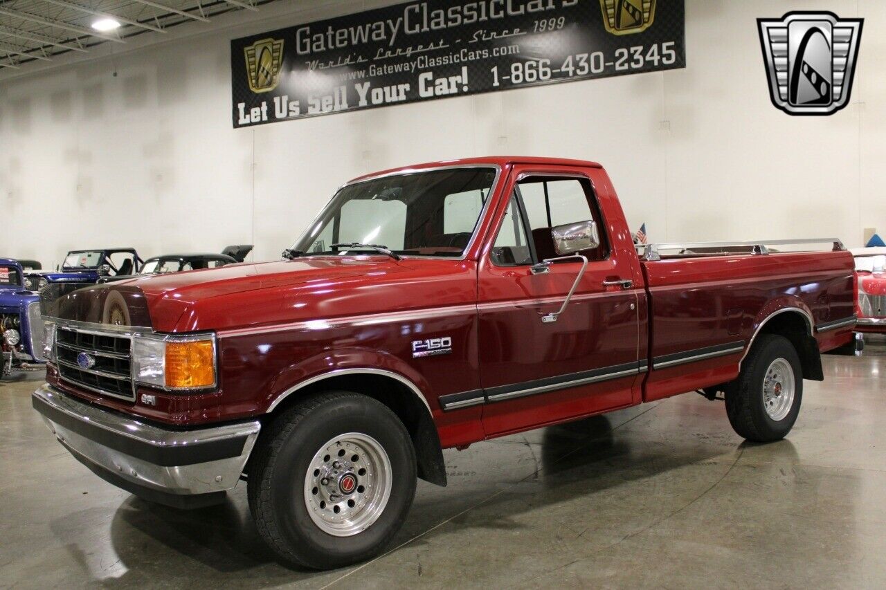 Ford-F-150-Pickup-1991-Red-Red-59800-5