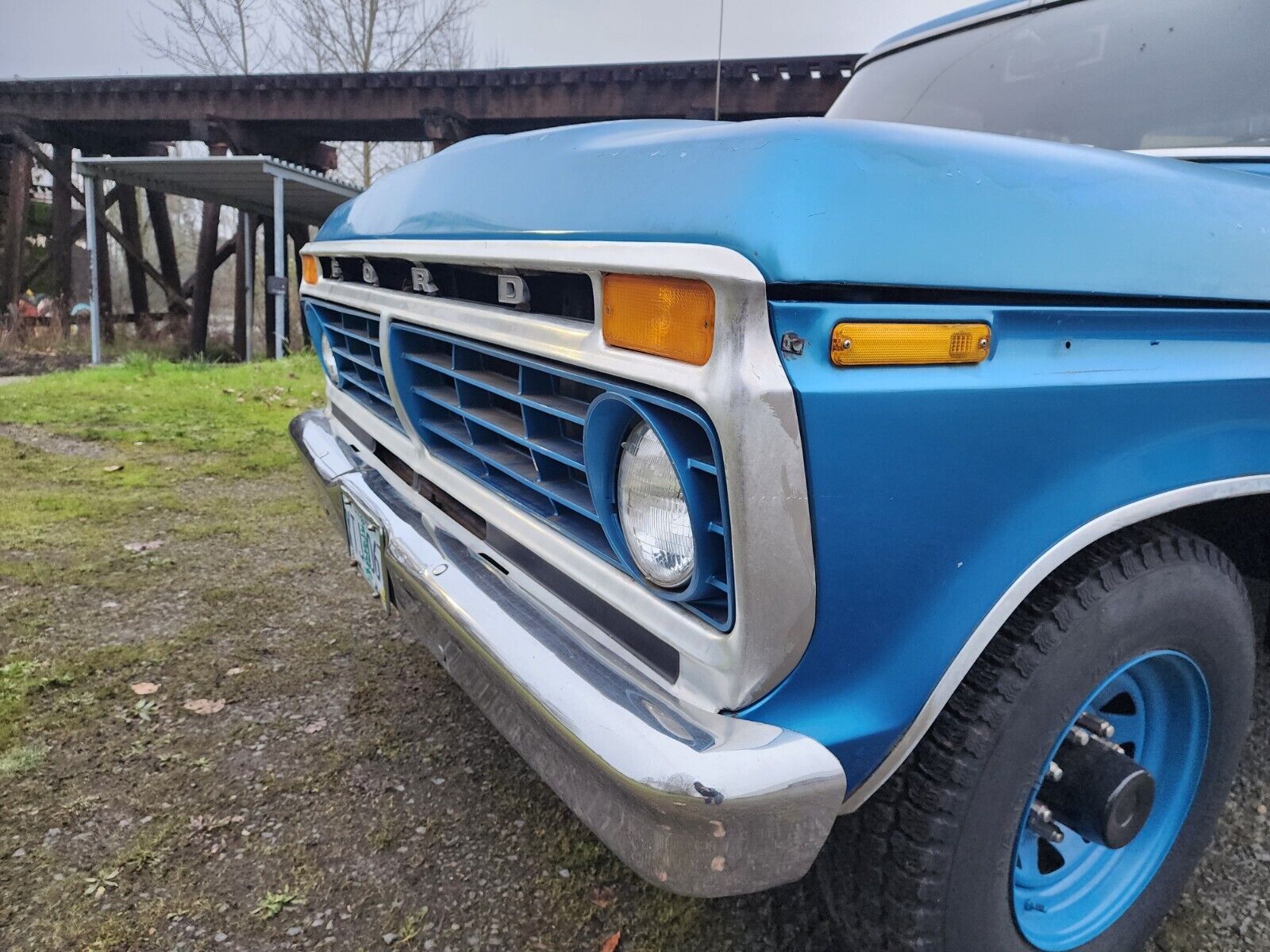 Ford-F-350-1975-Blue-Blue-142747-9