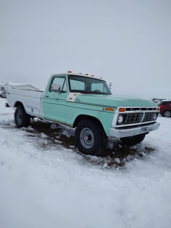 Ford-F250-4x4-1977-green-173809