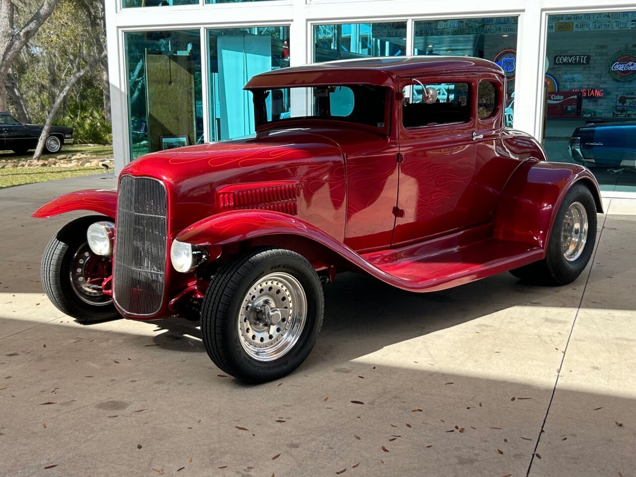 Ford-Model-A-Berline-1930-Red-Tan-3829-9