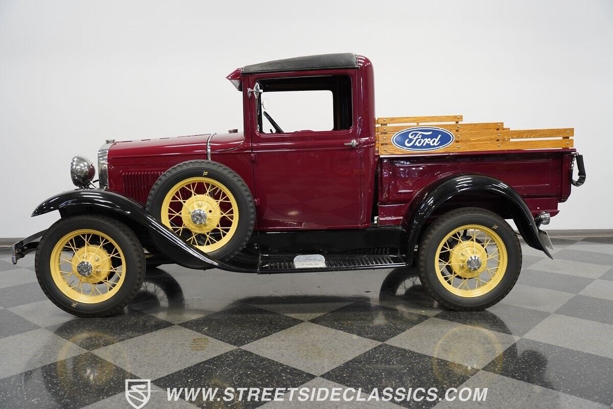 Ford-Model-A-Pickup-1930-Burgundy-Gray-3280-2