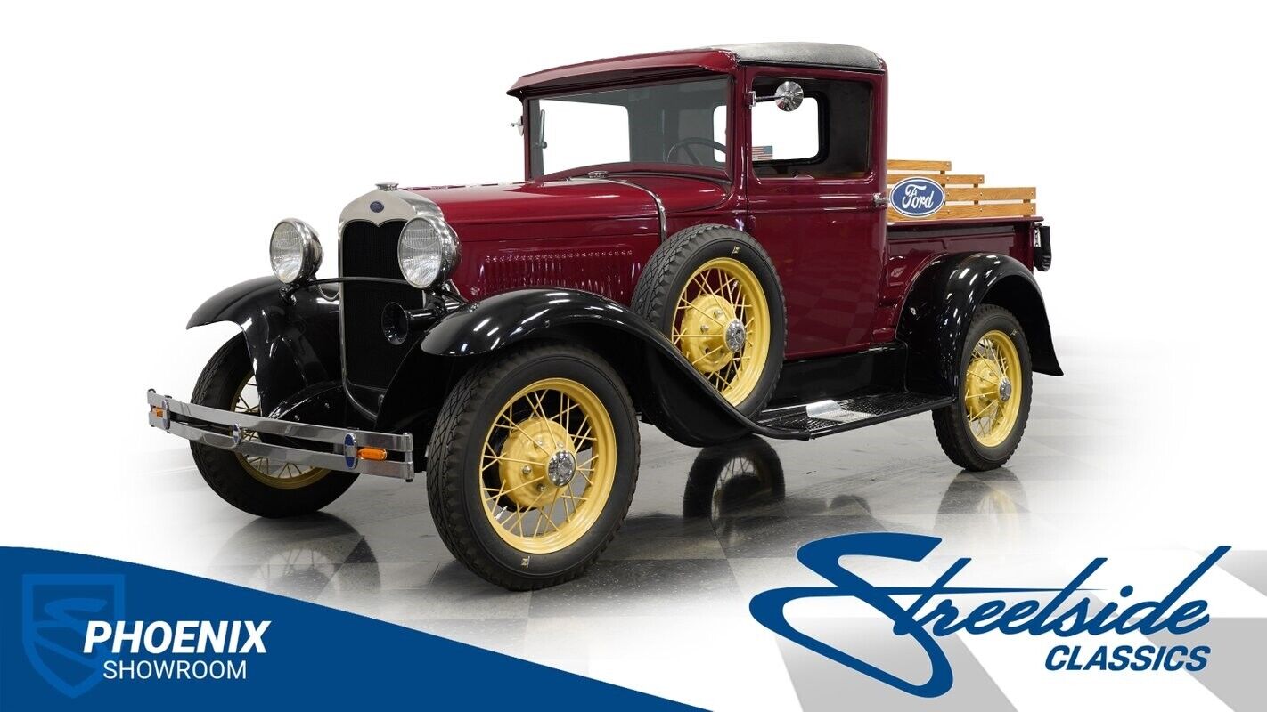 Ford-Model-A-Pickup-1930-Burgundy-Gray-3280