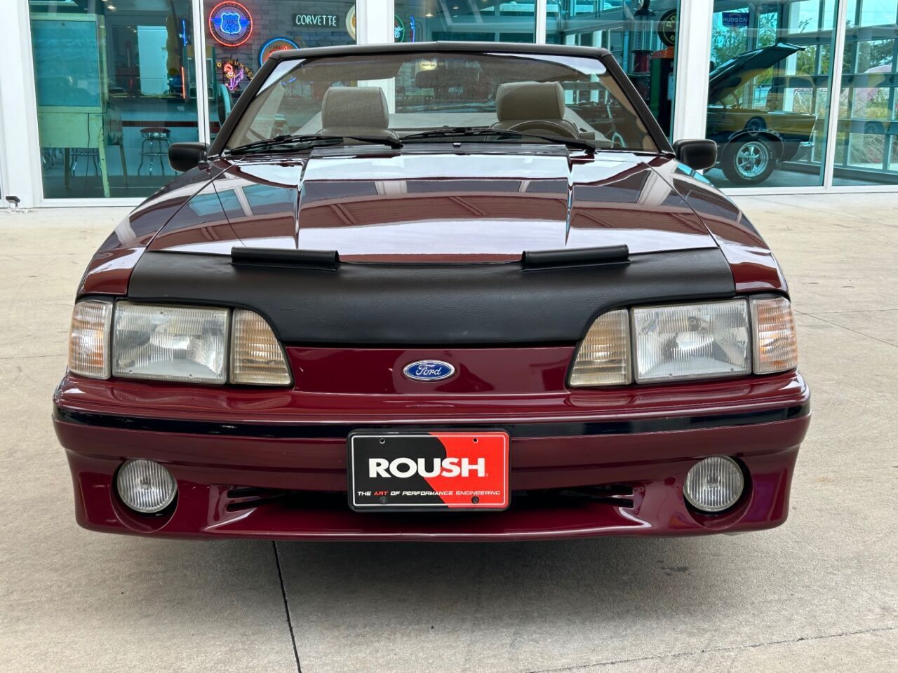 Ford-Mustang-Cabriolet-1989-Maroon-Gray-149675-1