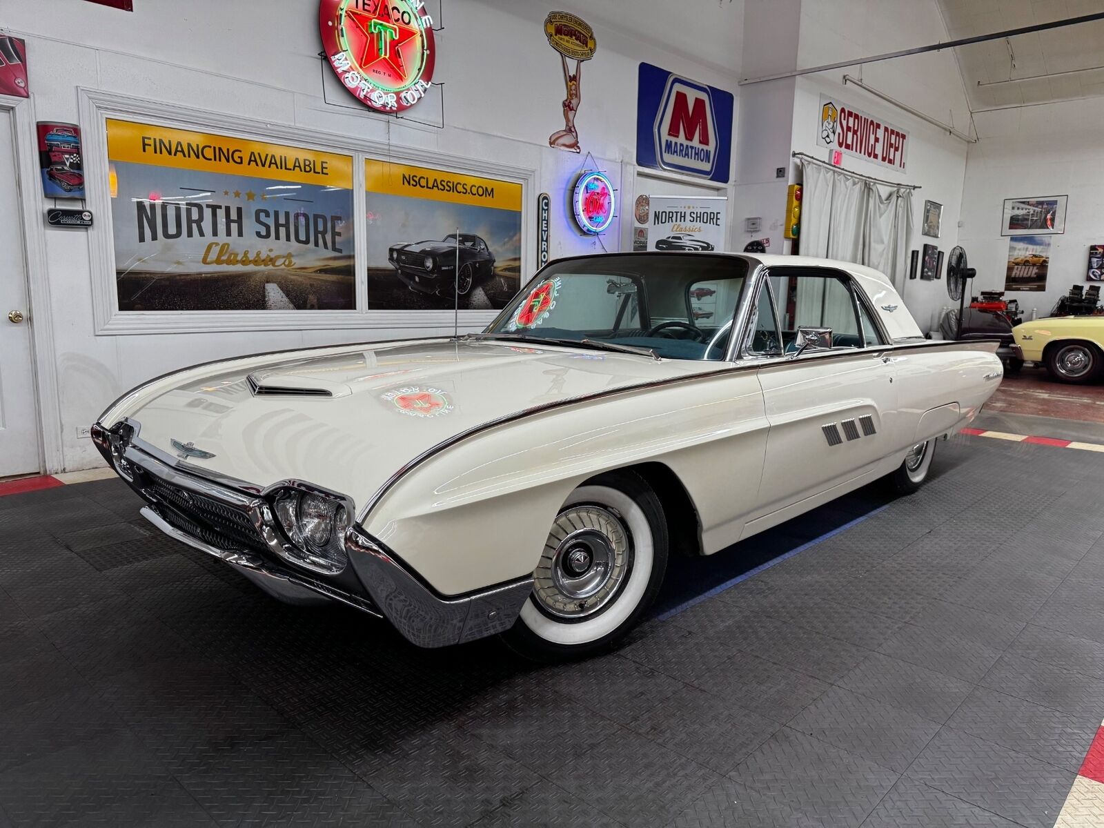 Ford-Thunderbird-Coupe-1963-White-Green-0-1