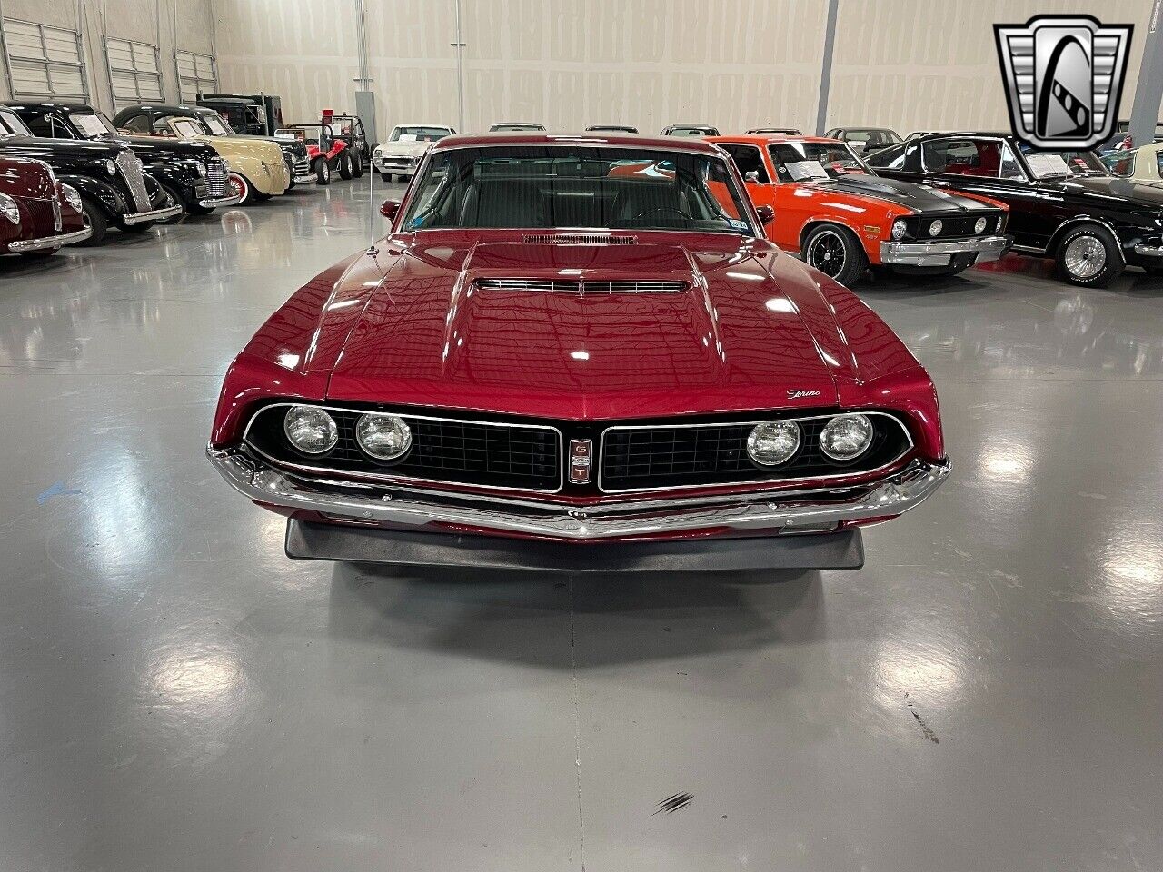 Ford-Torino-Coupe-1971-Maroon-Black-40644-2