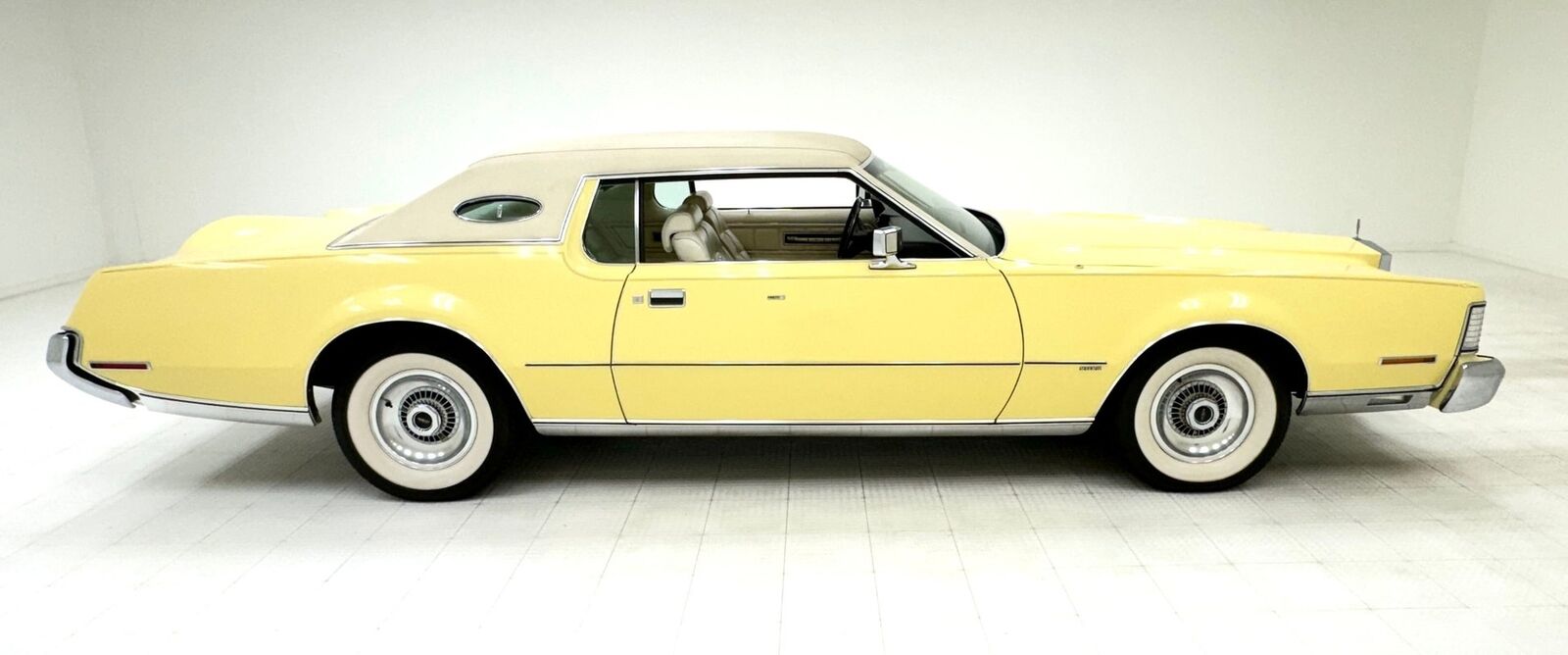 Lincoln-Continental-1973-Yellow-White-49257-5