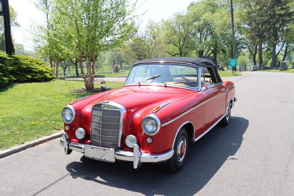 Mercedes-Benz-200-Series-1959-Red-Tan-0-1