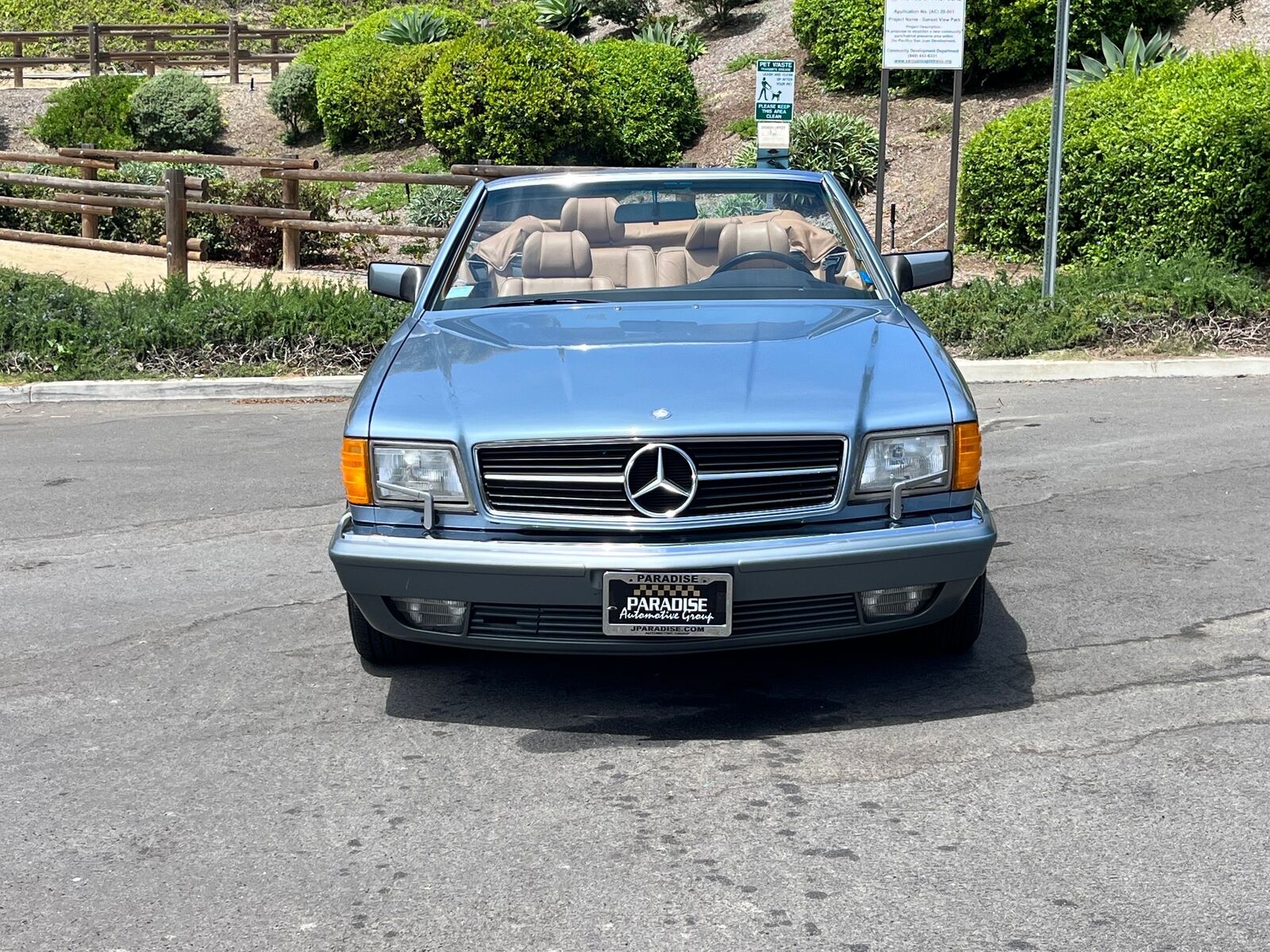 Mercedes-Benz-500-Series-1986-Blue-Tan-49463-1