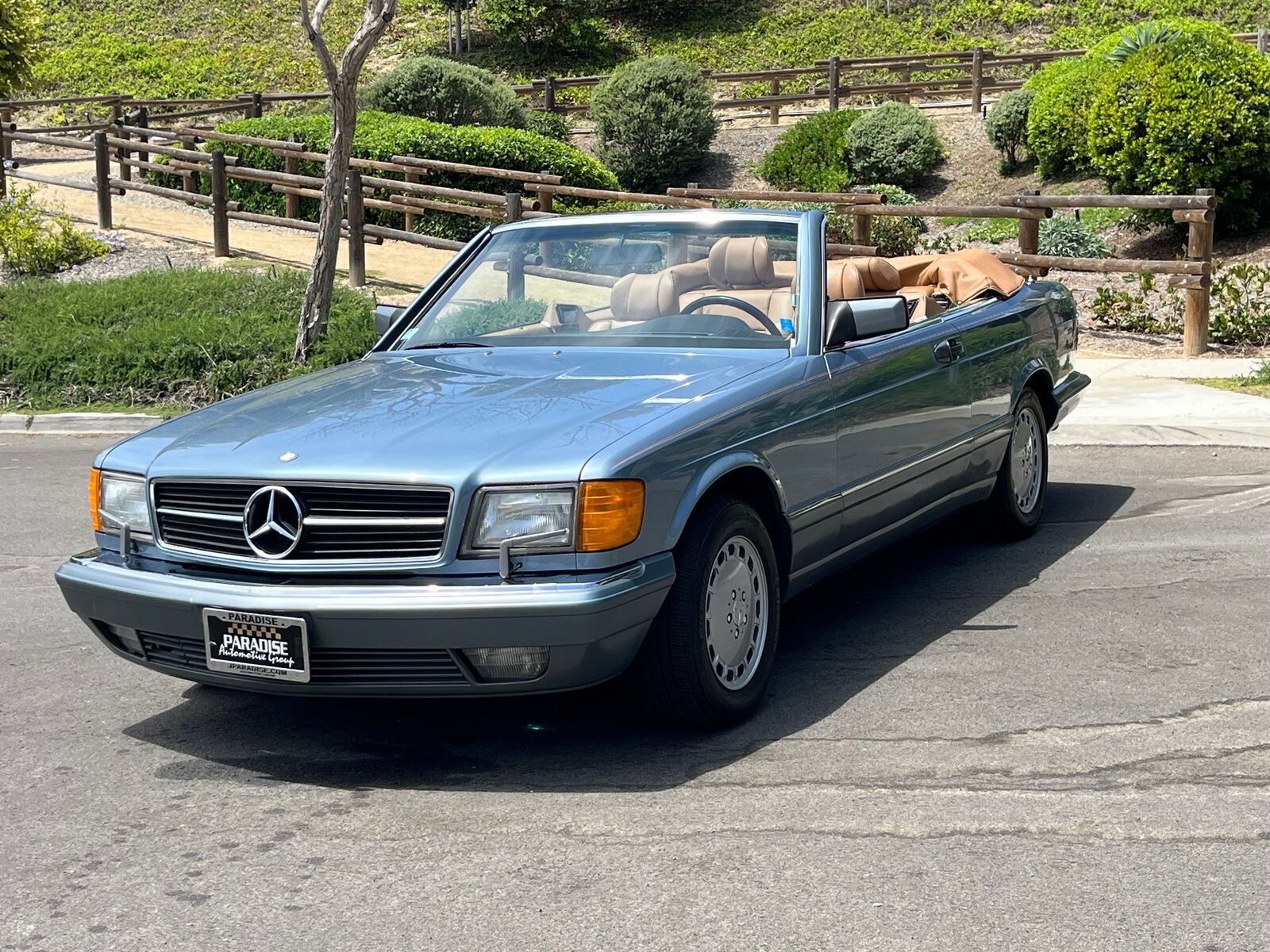 Mercedes-Benz-500-Series-1986-Blue-Tan-49463-2