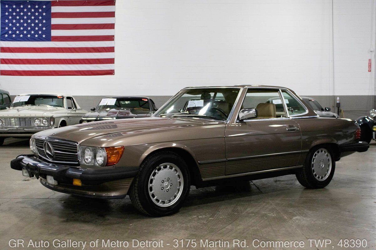 Mercedes-Benz-SL-Class-1987-Desert-Taupe-Metallic-Tan-136963-1