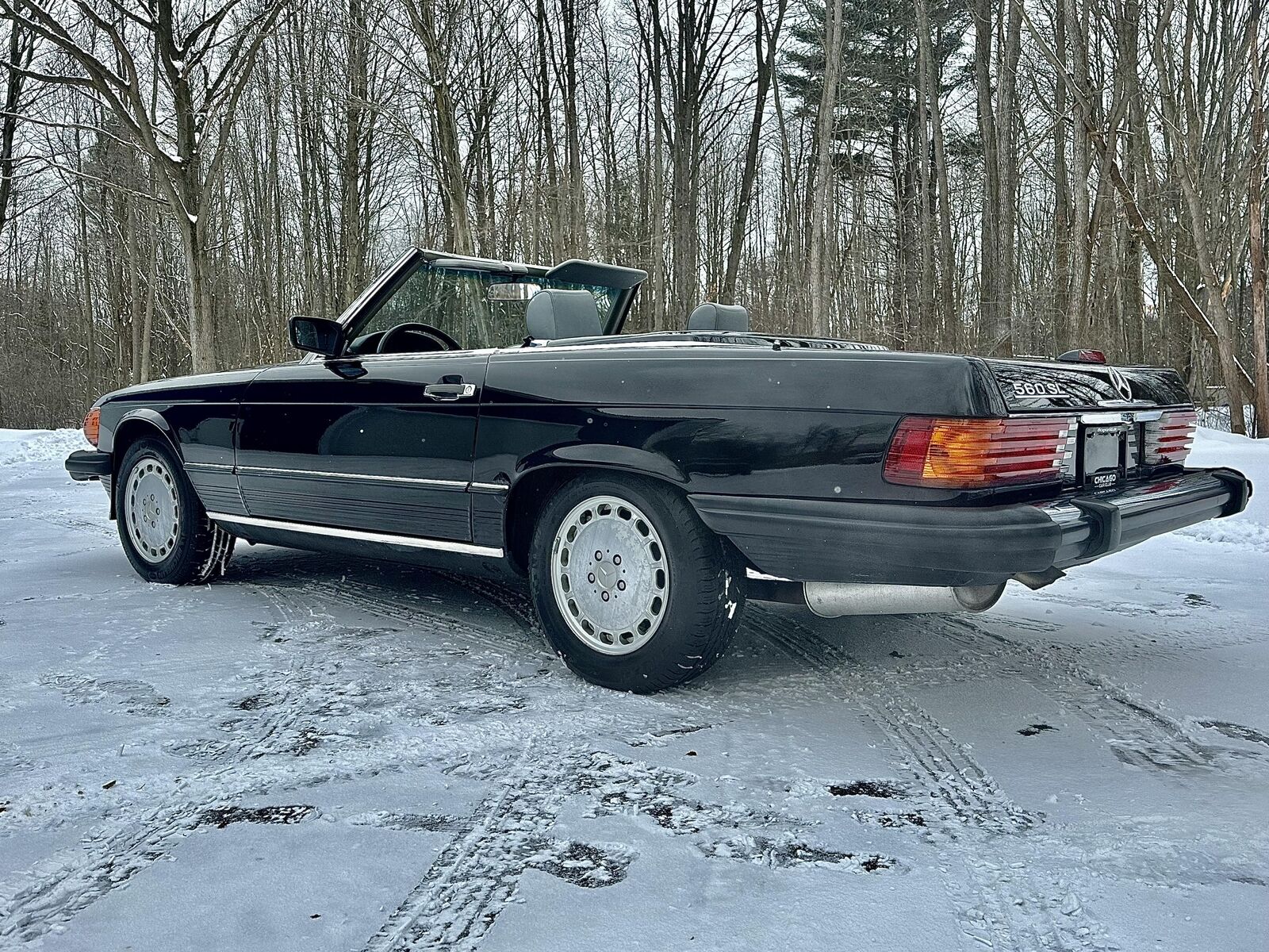 Mercedes-Benz-SL-Class-1989-Black-Gray-132459-19