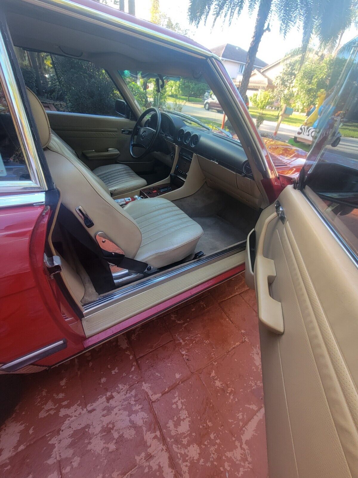 Mercedes-Benz-SL-Class-Cabriolet-1989-Red-Tan-225308-17