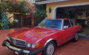 Mercedes-Benz-SL-Class-Cabriolet-1989-Red-Tan-225308-2