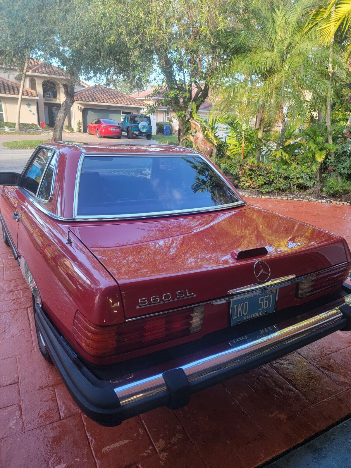 Mercedes-Benz-SL-Class-Cabriolet-1989-Red-Tan-225308-4