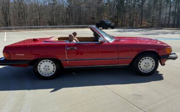 Mercedes-Benz-SL-Class-Coupe-1986-Red-Tan-129153-5