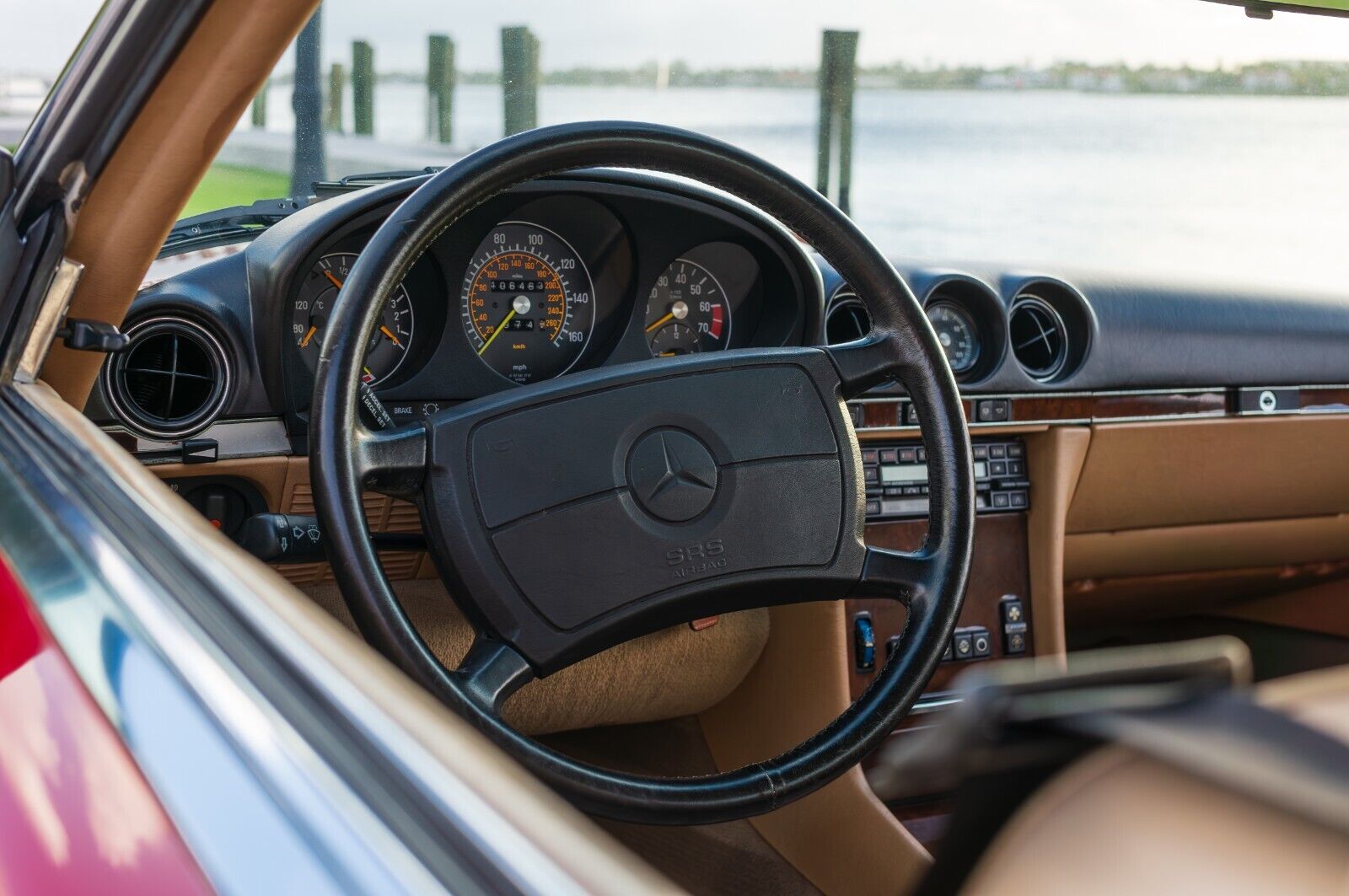 Mercedes-Benz-SL-Class-Coupe-1989-Red-Tan-170590-15