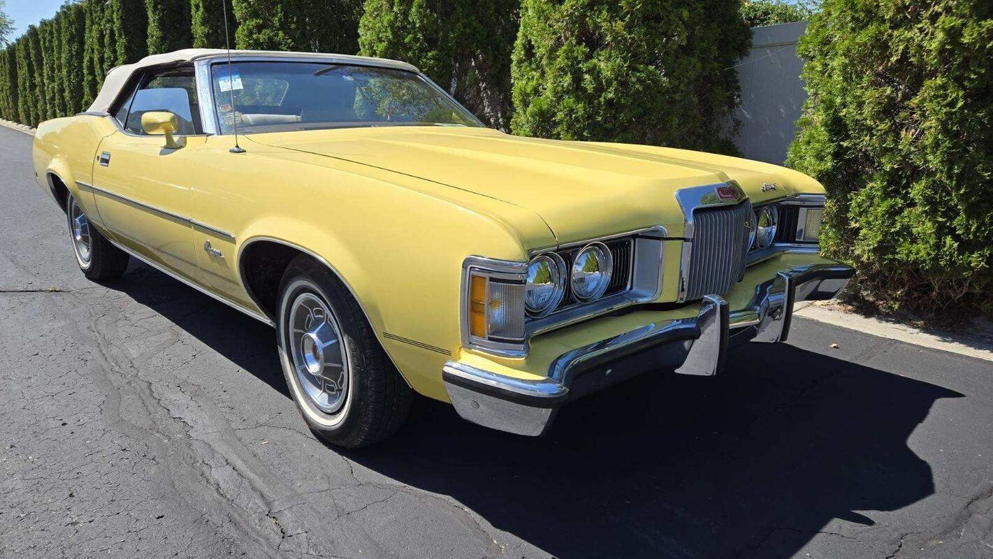 Mercury-Cougar-XR7-Cabriolet-1973-Yellow-White-33796-1