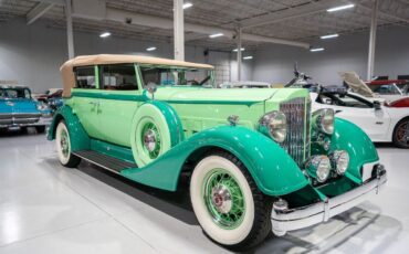 Packard-Twelve-Cabriolet-1934-Green-Burgundy-124724-10