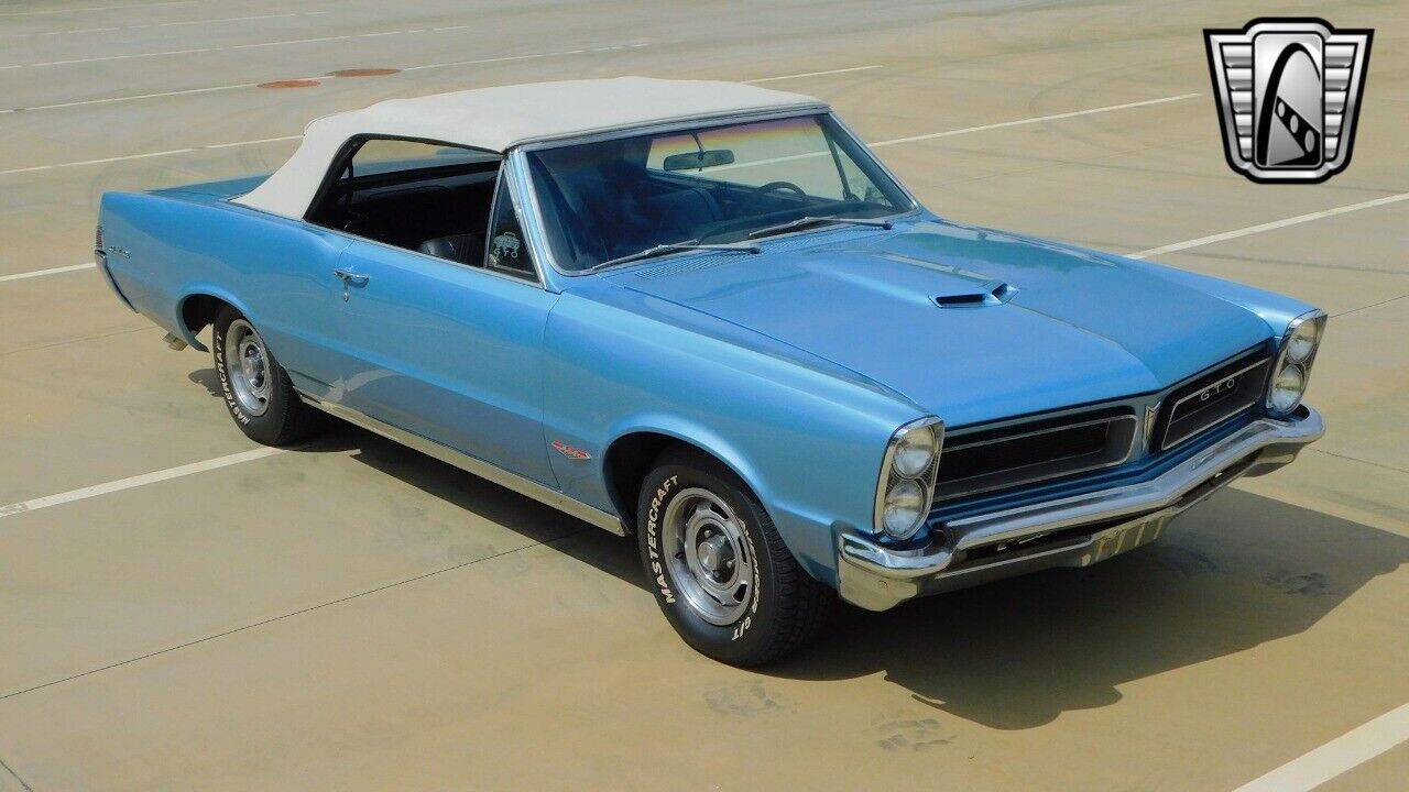 Pontiac-Lemanes-Cabriolet-1965-Blue-Black-39257-9