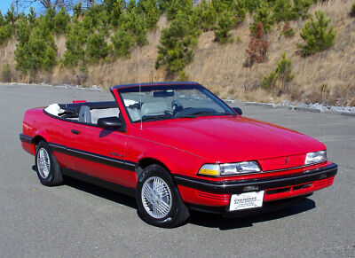 Pontiac-Sunbird-Cabriolet-1990-Red-Gray-168226-2