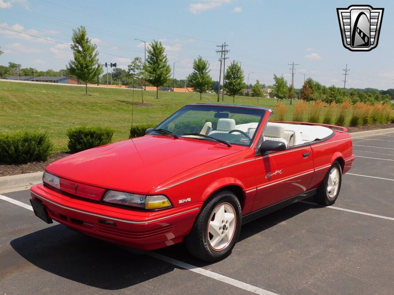 Pontiac-Sunbird-Cabriolet-1992-Red-White-150179-2