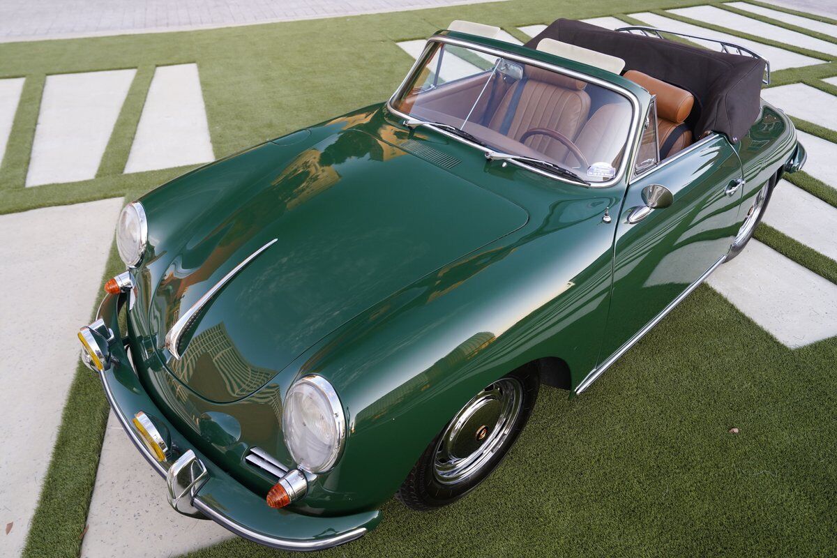 Porsche-356-1965-Green-Tan-146450-1